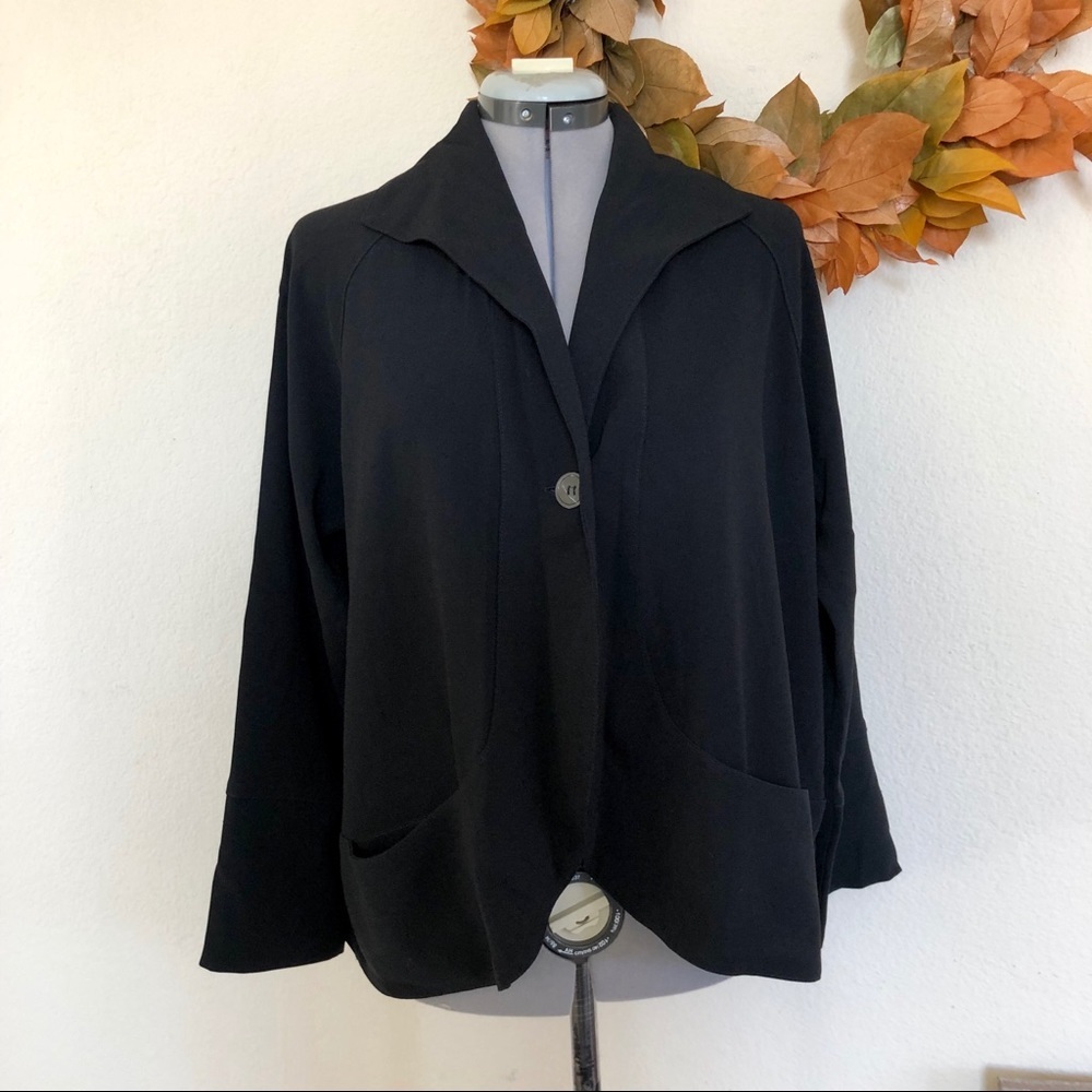 BLANQUE Lagenlook Black Boxy Jacket